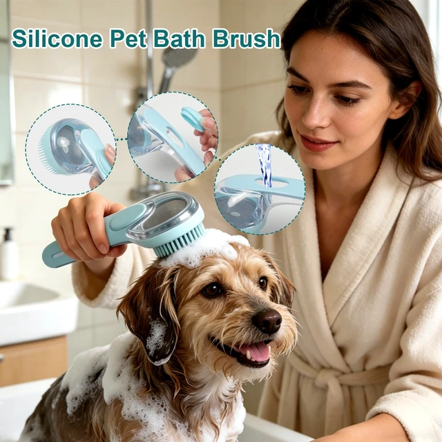 Alt view image 3 of 7 - Pet Hair Remover, Dog and Cat Hair Remover, Carpet Rake, Carpet Scraper | Includes 2 Lint Removers, A Grooming Glove And Bath Brush For Removing Pet Hair From Couches, Carpets, Clothing And Furniture
