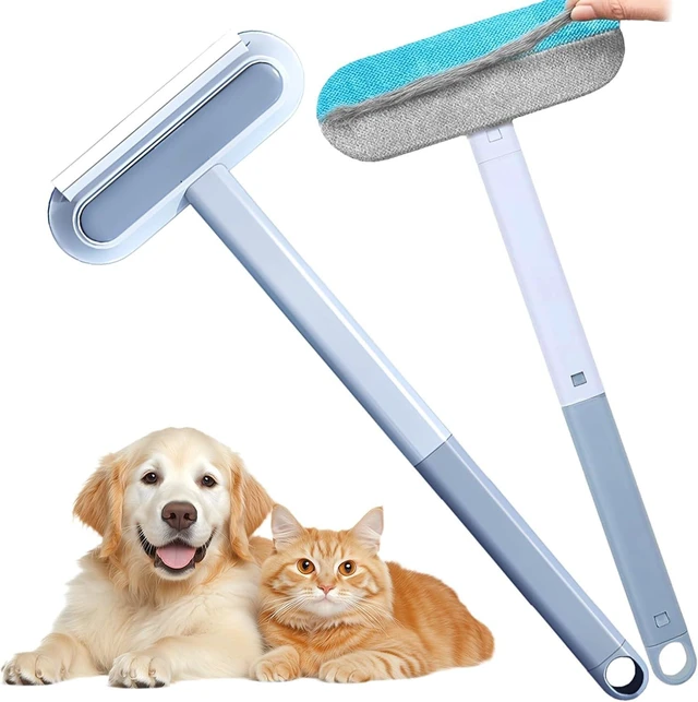 Main image of Pet Hair Remover for Furniture, 17.7Inch Reusable Lint Brush for Dog Cat Hair 4-in-1 Multifunctional Fur Removal Tool with Long Handle, Gentle on Couch, Carpet, Car Seat, Bedding and Clothes