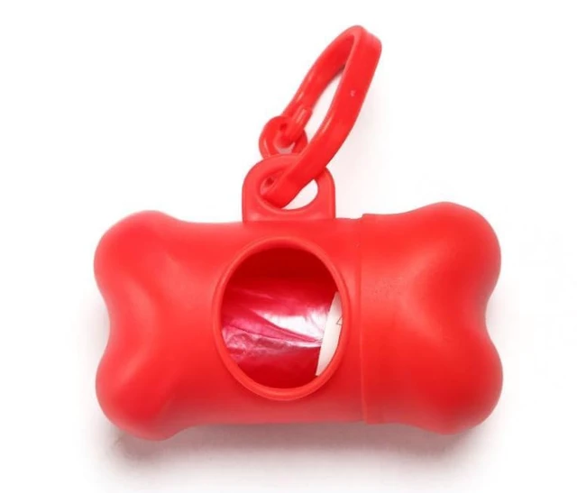 Alt view image 3 of 3 - 5 PCS Bone Shaped Poop Bag Dispenser (Random Color) | Pet Waste Disposal Bag Dispenser With Waste Bag