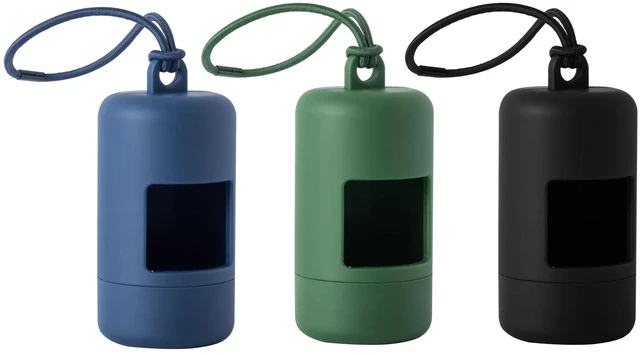 Main image of 3Pack Dog Poop Bag Holder for Leash Lightweight Pet Waste Bag Dispenser with Leash Attachment Portable Plastic Doggie Poop Bag Dispensers,Blue Green Black