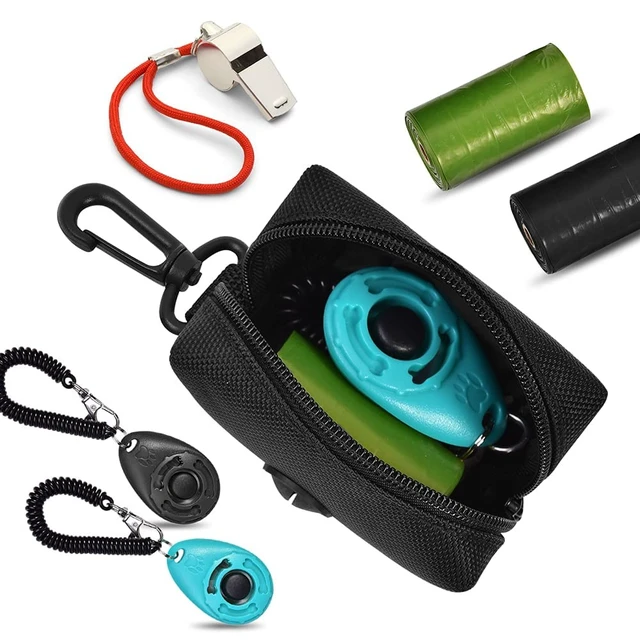 Alt view image 3 of 7 - Dog Poop Bag Dispenser Holder Soft Waste Bags Roll Holders Leash Clip Black