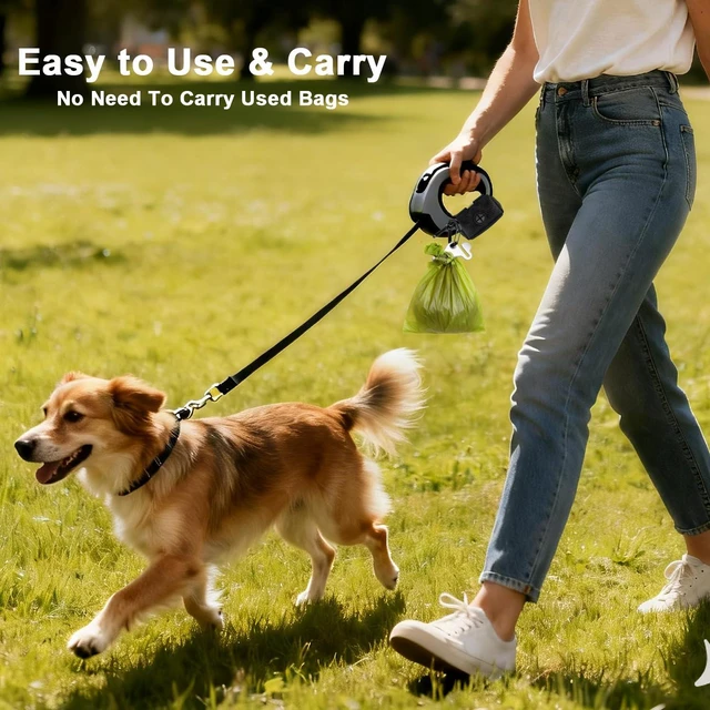Alt view image 5 of 7 - Dog Poop Bag Dispenser Holder Soft Waste Bags Roll Holders Leash Clip Black