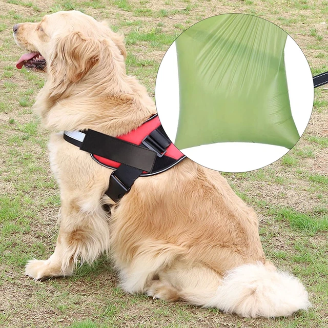 Alt view image 6 of 7 - 2 Pack Dog Poop Bag Dispenser with Built-in LED Flashlight, Pet Waste Bag Holder for Leash with Carabiner Clip for Lead Leash, 2 Rolls Leak-proof Doggy Waste Bags for Dog Walking, Grey