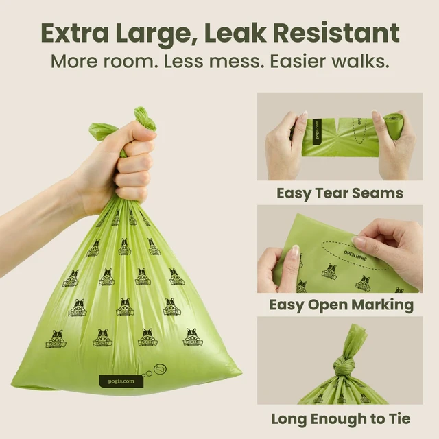Alt view image 2 of 7 - Pogi's Dog Poop Bag Dispenser with Metal Carabiner Clip - Includes 15 Pogi's Poop Bags for Dogs
