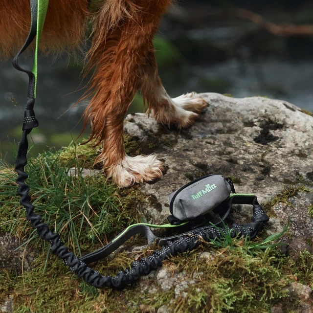 Alt view image 4 of 7 - Dog Poop Bag Holder for Leashes with Velcro Attachment | Zippered Bag Dispenser, No-Swing Fit, Roomy for Backup Roll & Extras, D-Ring for Keys, Durable Fabric