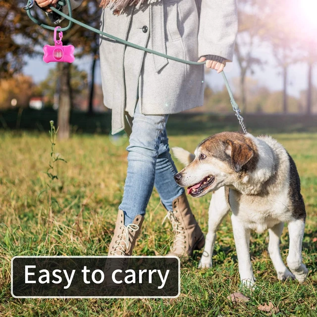 Alt view image 3 of 7 - 10 Pack Bone Shaped Poop Bag Dispenser Pet Waste Disposal Bag Dispenser (Random Color)