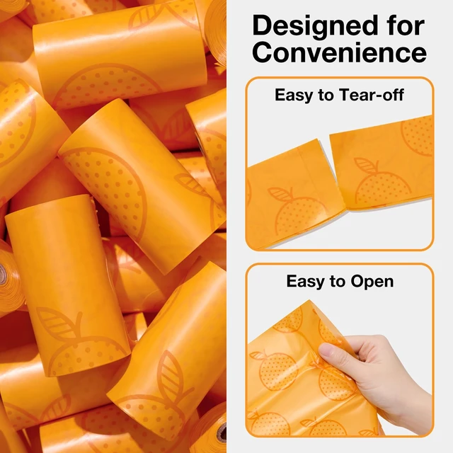 Alt view image 7 of 7 - Dog Poop Bag Dispenser with Citrus Scented Waste Bags, 105 Counts | Leak Proof, Extra Thick and Large Pet Poop Bags for Walking Dog and Cats Litter