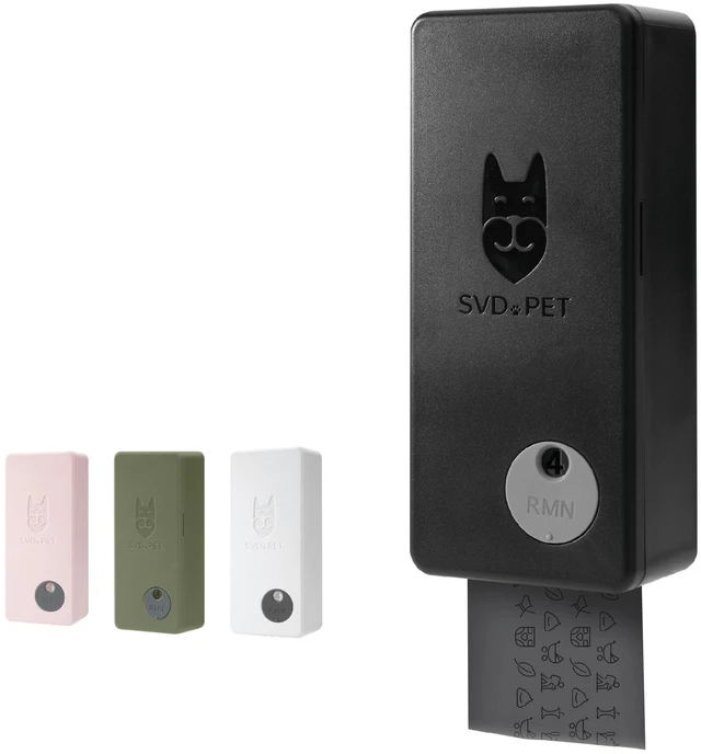 Main image of Dog Poop Bag Dispenser, Wall Mount Pet Waste Bag Dispenser Station | Weatherproof Outdoor or Indoor Bag Holder, Easy to Refill Magnetic Cover (Black, Dispenser only)