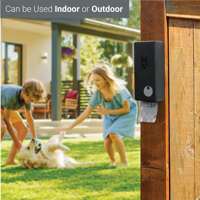 Alt view image 2 of 6 - Dog Poop Bag Dispenser, Wall Mount Pet Waste Bag Dispenser Station | Weatherproof Outdoor or Indoor Bag Holder, Easy to Refill Magnetic Cover (Black, Dispenser only)