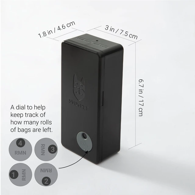Alt view image 5 of 6 - Dog Poop Bag Dispenser, Wall Mount Pet Waste Bag Dispenser Station | Weatherproof Outdoor or Indoor Bag Holder, Easy to Refill Magnetic Cover (Black, Dispenser only)