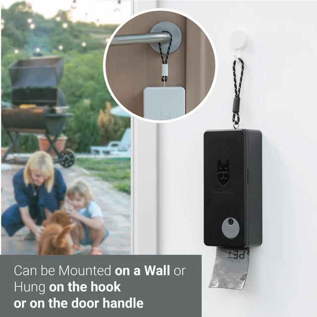 Alt view image 3 of 6 - Dog Poop Bag Dispenser, Wall Mount Pet Waste Bag Dispenser Station | Weatherproof Outdoor or Indoor Bag Holder, Easy to Refill Magnetic Cover (Black, Dispenser only)