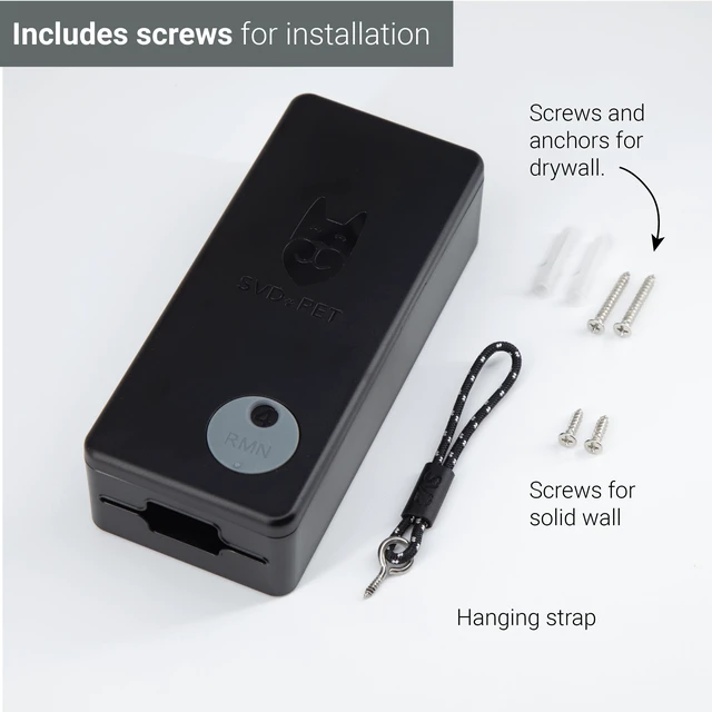 Alt view image 6 of 6 - Dog Poop Bag Dispenser, Wall Mount Pet Waste Bag Dispenser Station | Weatherproof Outdoor or Indoor Bag Holder, Easy to Refill Magnetic Cover (Black, Dispenser only)