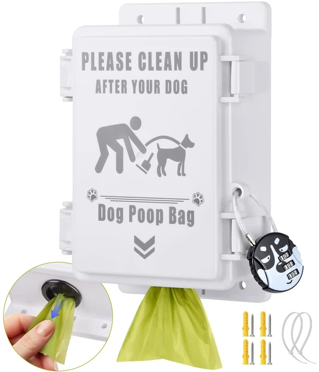Main image of Heavy Duty Dog Poop Bag Dispenser, Wall Mountable & Waterproof Outdoor Organizer for Home, Yard Cleanup, Neighbor-Friendly, Commercial-Grade for Parks, Property Management (Without Bags)