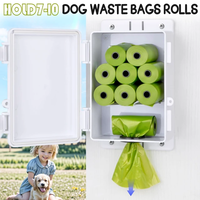 Alt view image 5 of 6 - Heavy Duty Dog Poop Bag Dispenser, Wall Mountable & Waterproof Outdoor Organizer for Home, Yard Cleanup, Neighbor-Friendly, Commercial-Grade for Parks, Property Management (Without Bags)
