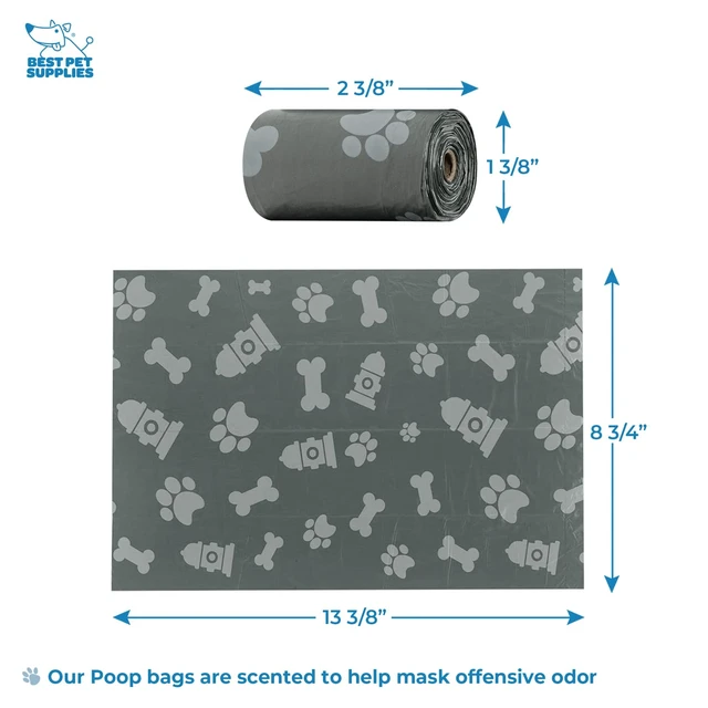 Alt view image 4 of 5 - Dog Poop Bag Holder Leash Attachment with Reusable Dispenser for Travel, Walking, Park, and Outdoor Use, Durable with Clip-On - Black, Pack of 2, Plastic Dispenser w/30 Bags