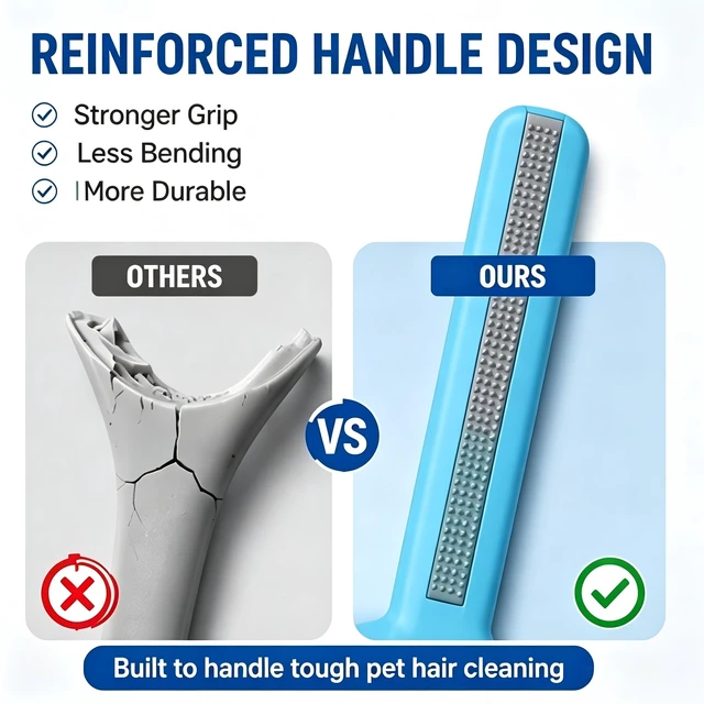 Alt view image 4 of 7 - 3-in-1 Pet Hair Removers, Carpet Rake for Dog Cat Fur Lint Clean Scraper | Fur Removal Tool, Portable Carpet Scraper for Furniture,Rug, Mats, Sofas,Couch, Pet Bed, Fur Lint & Fuzz