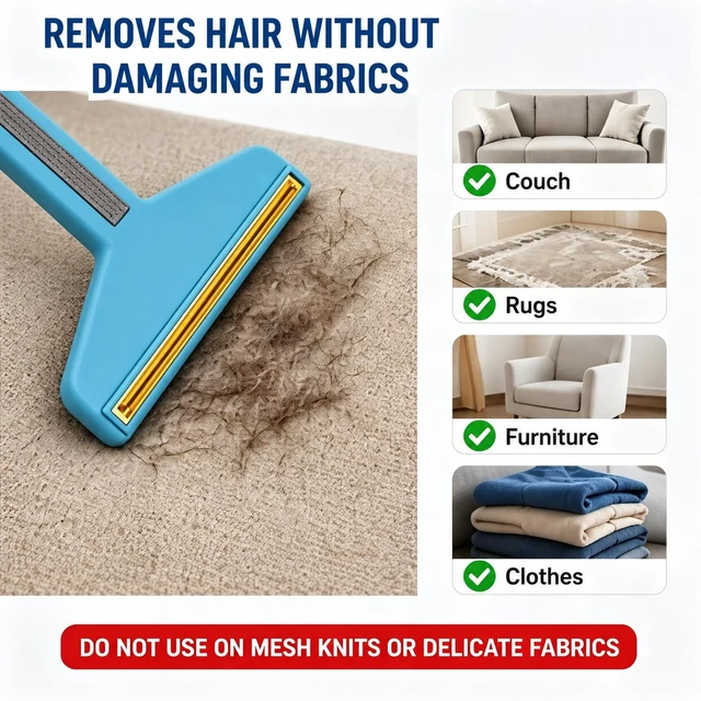 Alt view image 7 of 7 - 3-in-1 Pet Hair Removers, Carpet Rake for Dog Cat Fur Lint Clean Scraper | Fur Removal Tool, Portable Carpet Scraper for Furniture,Rug, Mats, Sofas,Couch, Pet Bed, Fur Lint & Fuzz