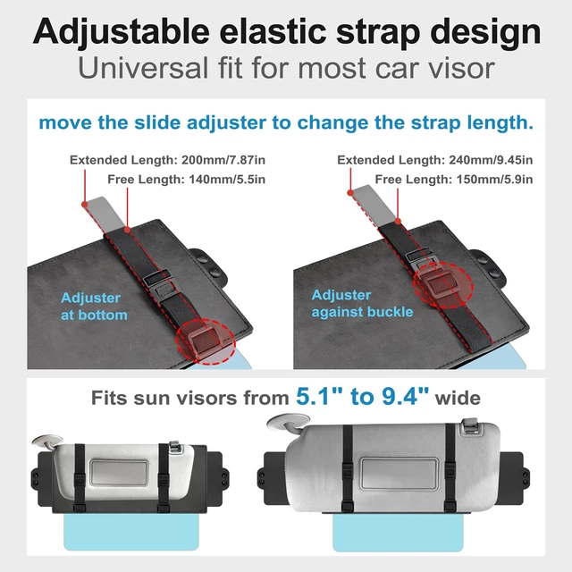 Alt view image 6 of 7 - Sun Visor Extender for Car (Polarized, UV400, PC Lens, 2 Side Sunshade), Car Visor Extender Sun Blocker, Visor Extender Attachment, Anti-Glare for Safe Driving