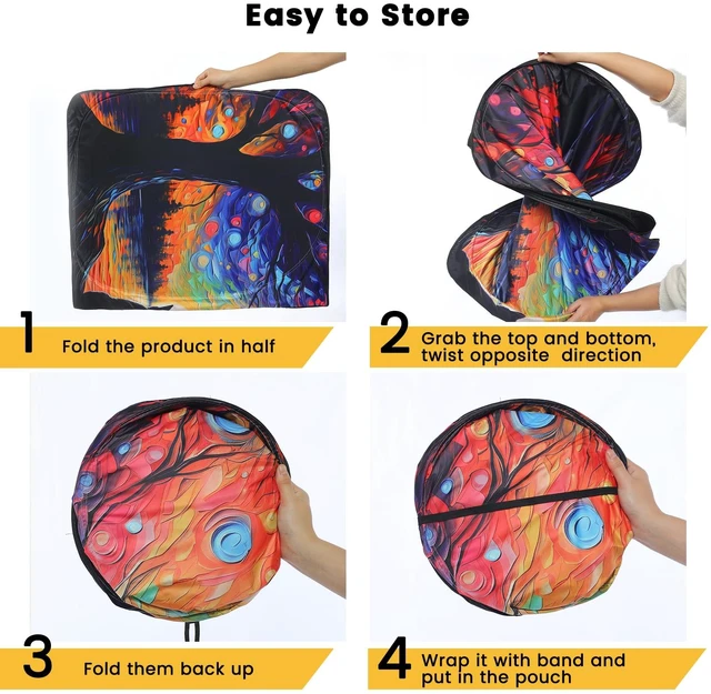 Alt view image 5 of 7 - Windshield Sun Shade, Reflective Car Sunshade Blocks Heat, 57 x 31.5 in | Blocks Heat & UV, Fits Sedans, Mini SUVs, Hatchbacks, Easy Fold & Store, Protects Dashboard & Seats