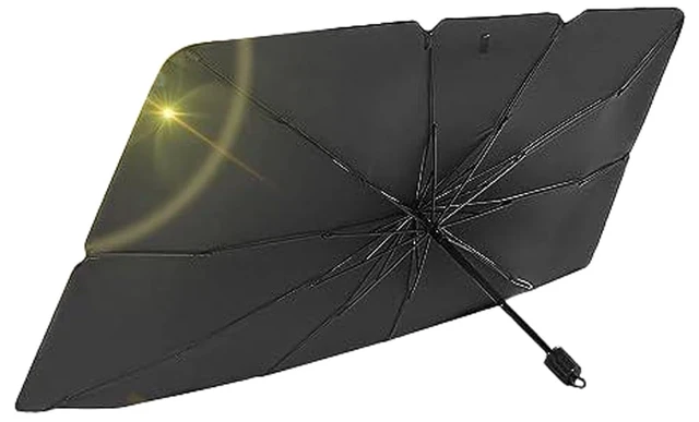 Alt view image 4 of 7 - Sedan SUV Car Sun Shade for Windshield, Blocks UV Rays & Sun Heat | 2026 Upgraded, Foldable Windshield Sun Shade, Sun Visor Protector, Keep Car Cool, Easy to Use/Store, 57''x 31''