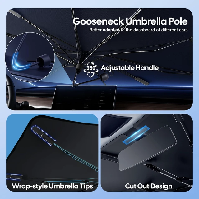 Alt view image 5 of 7 - Windshields Sun Shade for Car, Foldable Car Sunshade & Window Tint