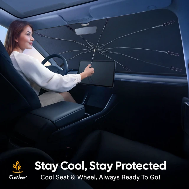 Alt view image 4 of 7 - Windshields Sun Shade for Car, Foldable Car Sunshade & Window Tint