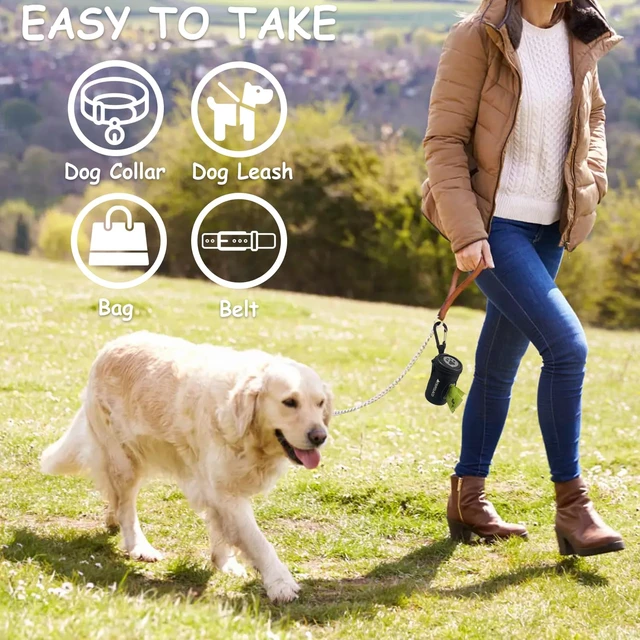 Alt view image 4 of 7 - Dog Poop Bag Holder for Leash, Easy Release Poop Bag Dispenser | 1680D Oxford, Carabiner Clip, Fits Most Standard Poop Bag Rolls, Compatible with Most Leashes, Dog Walking Accessories, Black