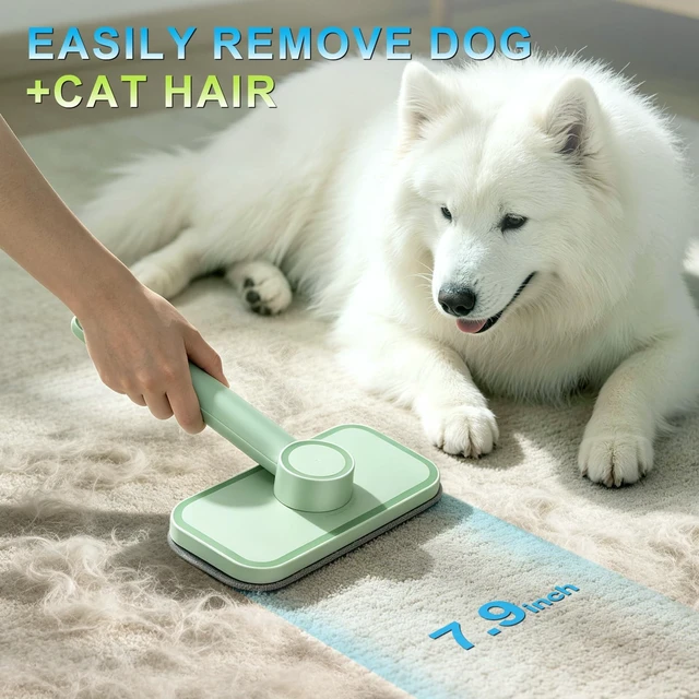 Alt view image 2 of 7 - Pet Hair Remover Reusable Lint Remover for Dog and Cat Hair, Pet Carpet Cleaner Electrostatic Lint Brush Magic Pet Hair Removal Tool for Carpet, Clothes, Rugs, Couch, Car, Bedding, Fabric Furniture