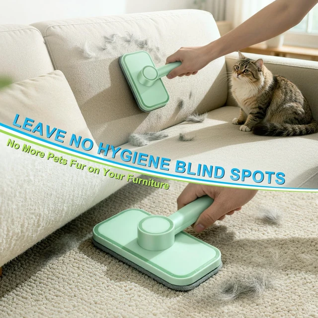 Alt view image 3 of 7 - Pet Hair Remover Reusable Lint Remover for Dog and Cat Hair, Pet Carpet Cleaner Electrostatic Lint Brush Magic Pet Hair Removal Tool for Carpet, Clothes, Rugs, Couch, Car, Bedding, Fabric Furniture