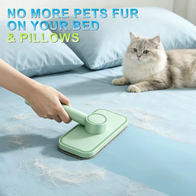 Alt view image 4 of 7 - Pet Hair Remover Reusable Lint Remover for Dog and Cat Hair, Pet Carpet Cleaner Electrostatic Lint Brush Magic Pet Hair Removal Tool for Carpet, Clothes, Rugs, Couch, Car, Bedding, Fabric Furniture
