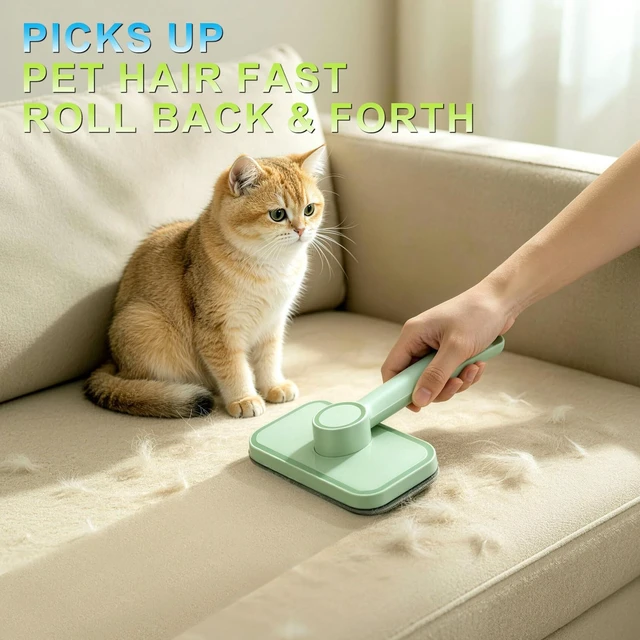 Alt view image 5 of 7 - Pet Hair Remover Reusable Lint Remover for Dog and Cat Hair, Pet Carpet Cleaner Electrostatic Lint Brush Magic Pet Hair Removal Tool for Carpet, Clothes, Rugs, Couch, Car, Bedding, Fabric Furniture