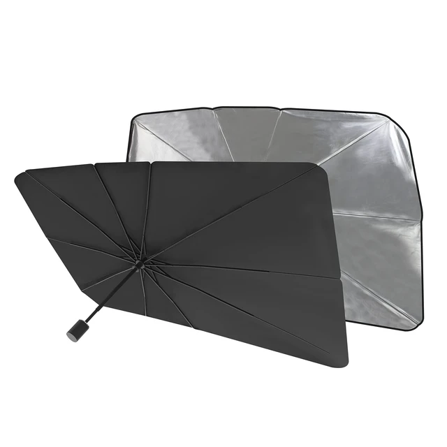Alt view image 2 of 7 - Brella Shield Car Windshield Sun Shade by Arctic Air, 31 x 57 in | Blocks Sun to Help Keep Your Car Cooler | One Size Fits Most Windshields | As Seen on TV | Folds for Easy Storage