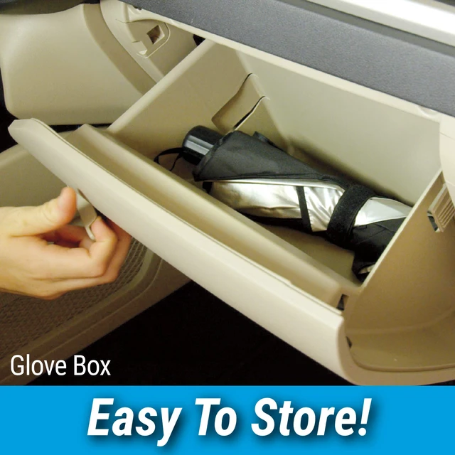 Alt view image 4 of 7 - Brella Shield Car Windshield Sun Shade by Arctic Air, 31 x 57 in | Blocks Sun to Help Keep Your Car Cooler | One Size Fits Most Windshields | As Seen on TV | Folds for Easy Storage