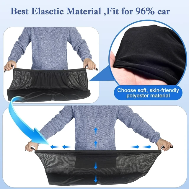 Alt view image 4 of 5 - Car Rear Side Window Shades,2 Pack Breathable Mesh Car Window Screens Sun Shades Covers for Camping,Fit for 96% of Cars, Block Sun Glare,UV Protection,Privacy Protection