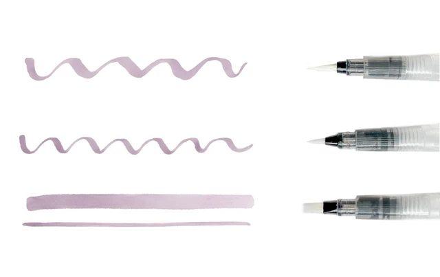 Alt view image 2 of 7 - Water Brush, Watercolor Flexible Nylon Brush Tip Pen, 0.6mm, 3-Pk | Refillable with Water, Ideal Tool for Watercolor Painting and Coloring, Set of 3, Small and Large Size (79323)