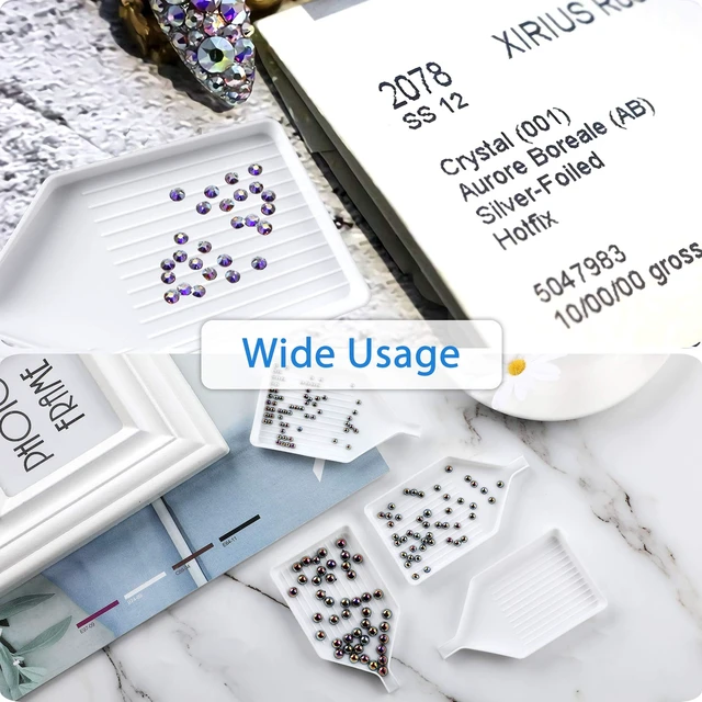 Alt view image 7 of 7 - 6PCS Diamond Art Painting Trays, Plastic Rhinestone Sorting Plate | Sturdy Plastic, For DIY Craft Enthusiasts, Quick Rhinestone Sorting, Thickened Small Size of 3.8x2.2 Inches
