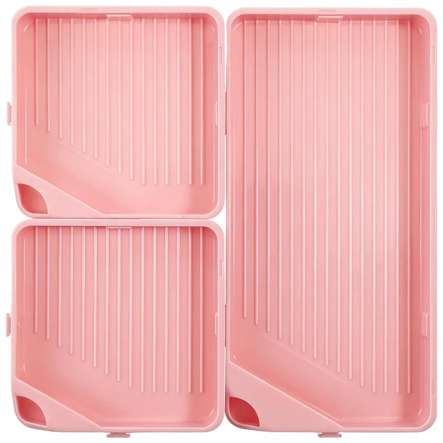 Main image of 3 Pcs Diamond Art Trays, 2 Size Diamond Art Storage Containers Bead Sorting Trays Rhinestone Tray Organizer Diamond Art Accessories and Tools for DIY Crafts (Pink)