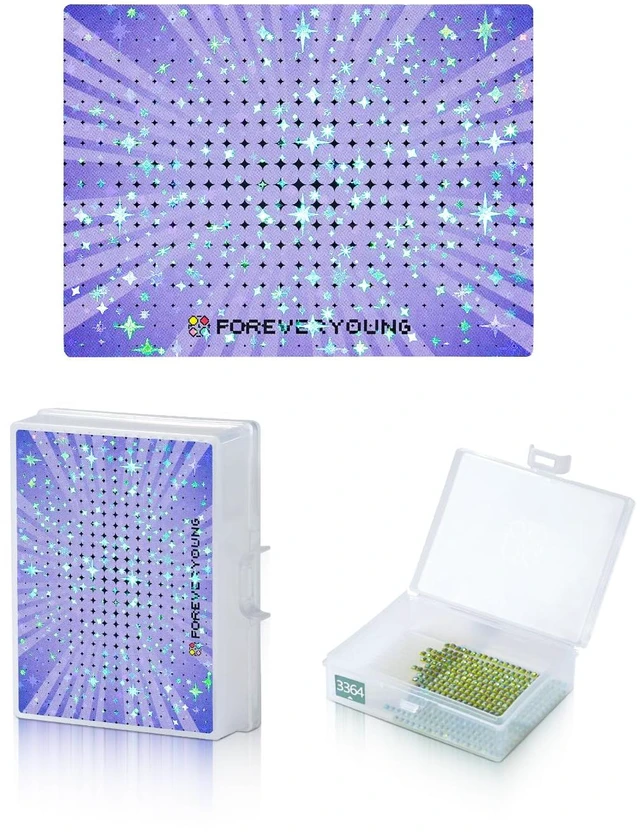 Main image of 60PCS Anti-Distraction Bottom Stickers, Starlight Burst | Diamond Painting Storage Containers Trays Bottom Stickers, 60PCS, Focus-Enhancing, Opaque, Diamond Art Tools and Accessories