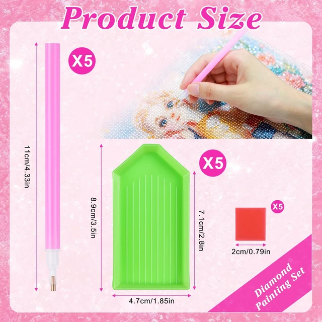 Alt view image 2 of 7 - Diamond Painting Tools Kit, Diamond Art Tools & Accessories | Ergonomic Pens, Sorting Trays, Wax Pads, Storage Containers, DIY Diamond Painting, Adults, Beginners