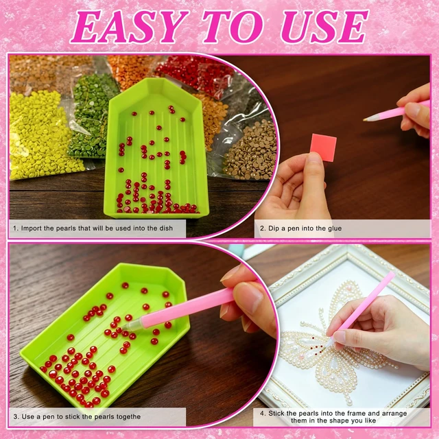 Alt view image 3 of 7 - Diamond Painting Tools Kit, Diamond Art Tools & Accessories | Ergonomic Pens, Sorting Trays, Wax Pads, Storage Containers, DIY Diamond Painting, Adults, Beginners