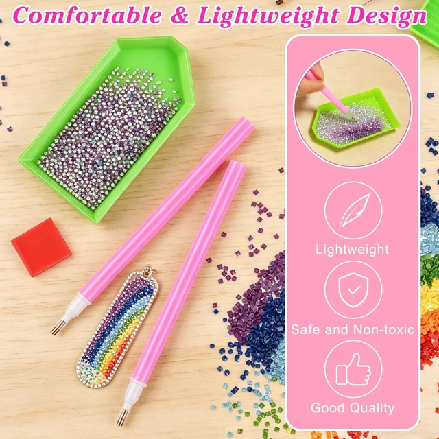 Alt view image 4 of 7 - Diamond Painting Tools Kit, Diamond Art Tools & Accessories | Ergonomic Pens, Sorting Trays, Wax Pads, Storage Containers, DIY Diamond Painting, Adults, Beginners