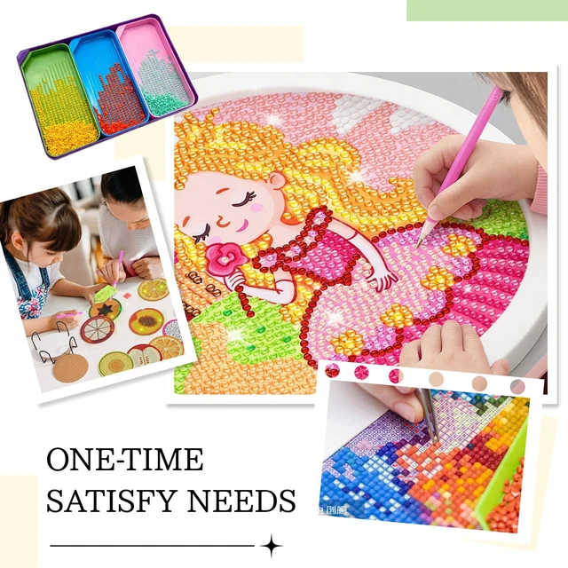 Alt view image 7 of 7 - 4PCS Diamond Art Trays, Rhinestone Tray Organizer, Diamond Art Storage Containers Kit, Sorting Tray for DIY Crafts Rhinestone Beads, Diamond Painting Tools Accessories