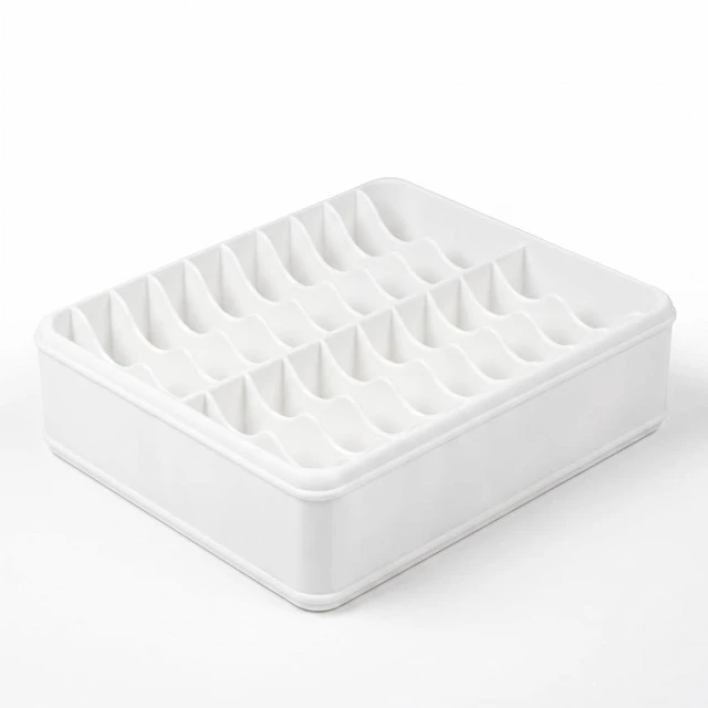 Main image of 3D Printed 20 Grids Diamond Painting Bag Organizer, Multi Slot Drill Bags Storage Tray, Spill Proof Stand Upright Portable Desktop Craft Storage Caddy for Small Diamond Art Accessories -White