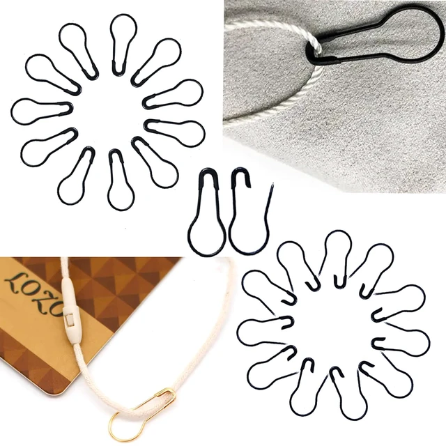 Alt view image 3 of 7 - 500Pcs Black Safety Pins 0.8" Metal Bulb Pins Gourd Pin Clothing Tag Pins Calabash Pin for DIY Craft, Home Accessories