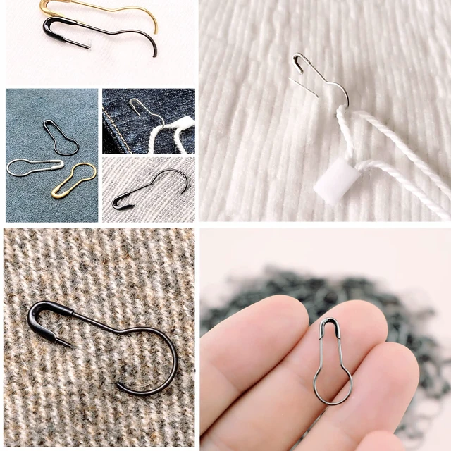 Alt view image 5 of 7 - 500Pcs Black Safety Pins 0.8" Metal Bulb Pins Gourd Pin Clothing Tag Pins Calabash Pin for DIY Craft, Home Accessories