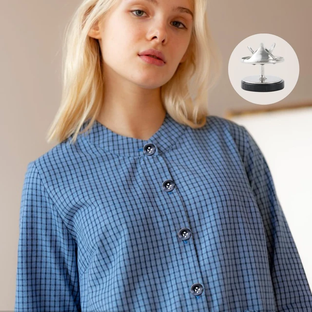 Alt view image 5 of 7 - 20 Sets 11.5mm/0.45inch No Need to Sew Resin Buttons | Removable 4 Hole Brooch Pins, Reusable Safety Pins for Clothes, Shirt Blouse Dress Sweater Shawl and Jacket (Black and White)