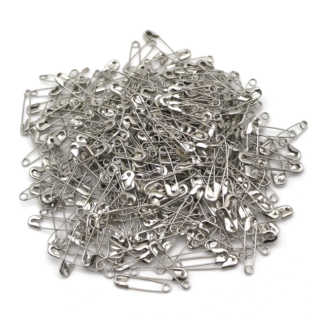 Alt view image 3 of 6 - 500PCS Safety Pins, 0.75Inch/19mm Small Safety pins, Rust Resistant Nickel Plated Steel Set for Crafting, Sewing, Rimming Fastening Clip Button for Garment Hang Tag (Silver)
