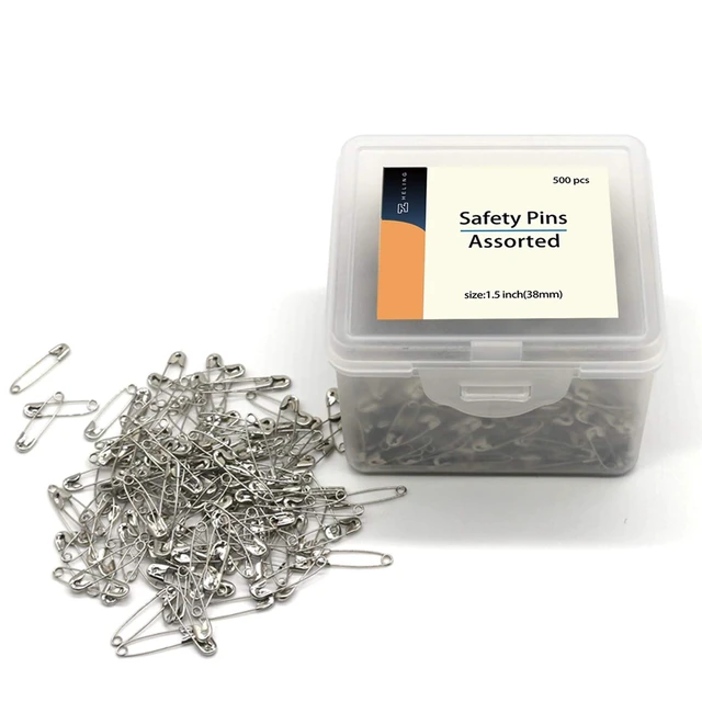 Alt view image 3 of 7 - 1.5Inch/38mm Safety Pins Bulk (38mm-500pcs)