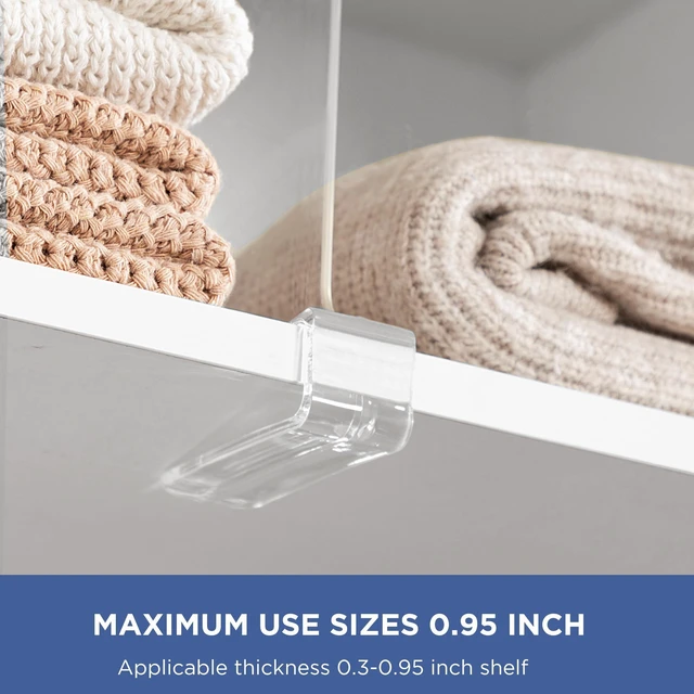 Alt view image 4 of 7 - 6 Pack Closet Organizers and Storage, Clear Shelf Dividers, Vertical Purse Organizer for Closet Perfect for Sweater, Shirts, Handbags in Bedroom and Kitchen, Acrylic Bookshelf for Organization