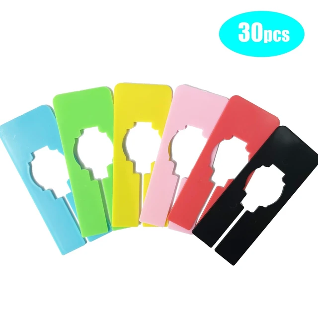 Alt view image 2 of 7 - 30 Pcs Dividers for Hanging Clothes, Clothing Plastic Rack Size Dividers Rectangular Reusable Closet Separators Closet Labels dividers Closet Clothes Dividers(Colorful)